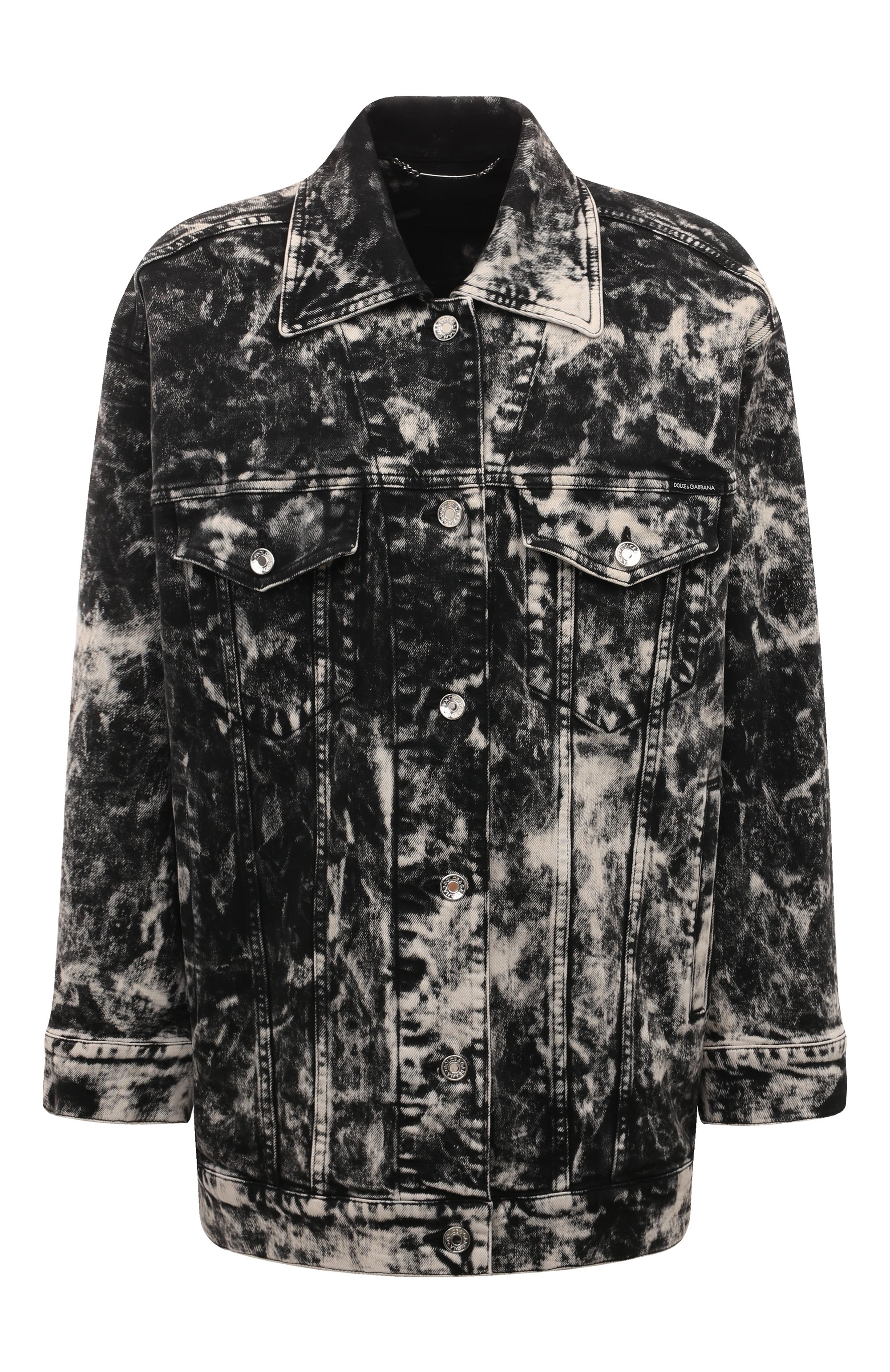 Джинсовая куртка DOLCE & GABBANA черно-белого цвета по цене 156000 руб., арт. F9M85D/G8GG3, фото 1 Джинсовая куртка DOLCE & GABBANA, арт. F9M85D/G8GG3, фото 1