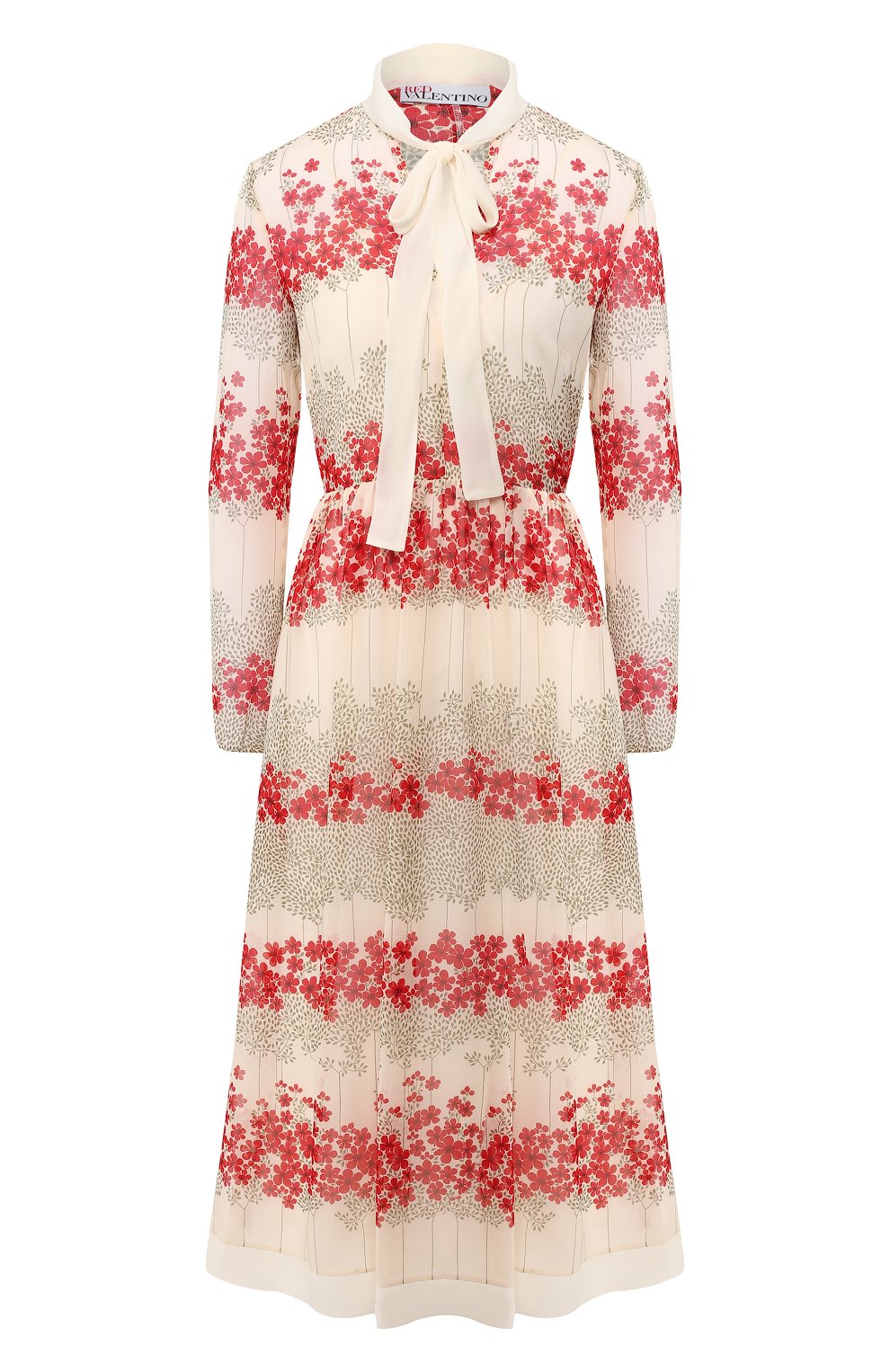 Платье с принтом REDVALENTINO белого цвета по цене 56800 руб., арт. SR3VAG10/4B0, фото 1 Платье с принтом REDVALENTINO, арт. SR3VAG10/4B0, фото 1