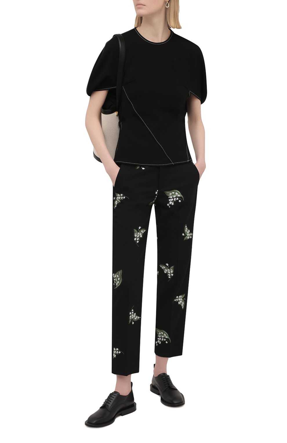 Брюки из хлопка и шерсти REDVALENTINO, арт. VR3RBD45/5M4, фото 2