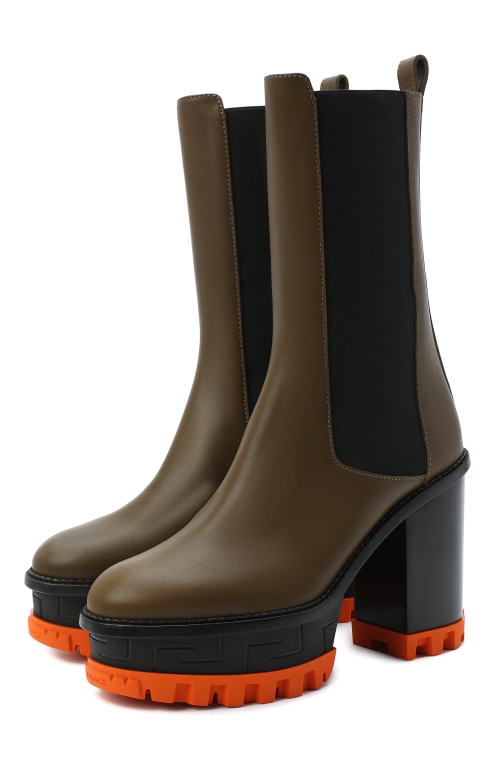 Кожаные ботильоны greca labyrinth VERSACE, арт. DST420Q/DVTA3, фото 1