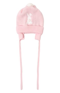 Детского шерстяная шапка CATYA розового цвета, арт. 327566/QJ | Фото 1 (Материал: Текстиль, Шерсть; Материал сплава: Проставлено; Нос: Не проставлено)