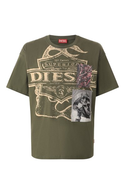 Мужская хлопковая футболка DIESEL, арт. A16162/0PLAT