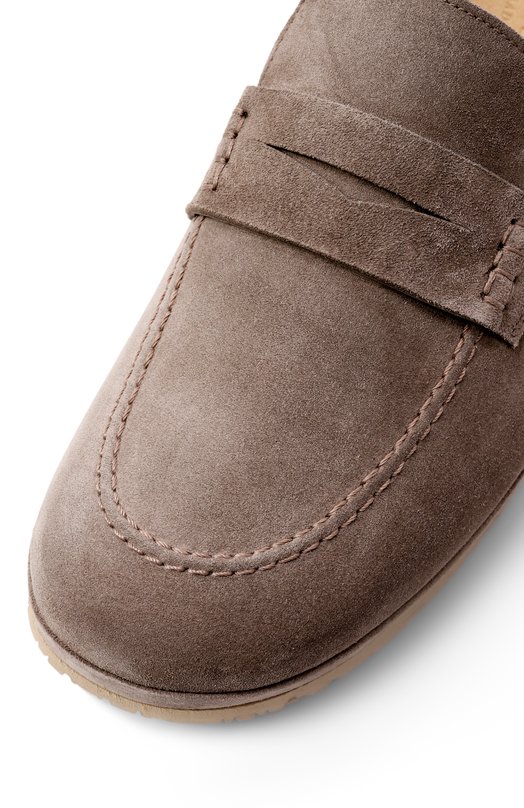 Замшевые домашние туфли Farfalla F5ALI/SUEDE Коричневый  F5ALI/SUEDE Фото 7
