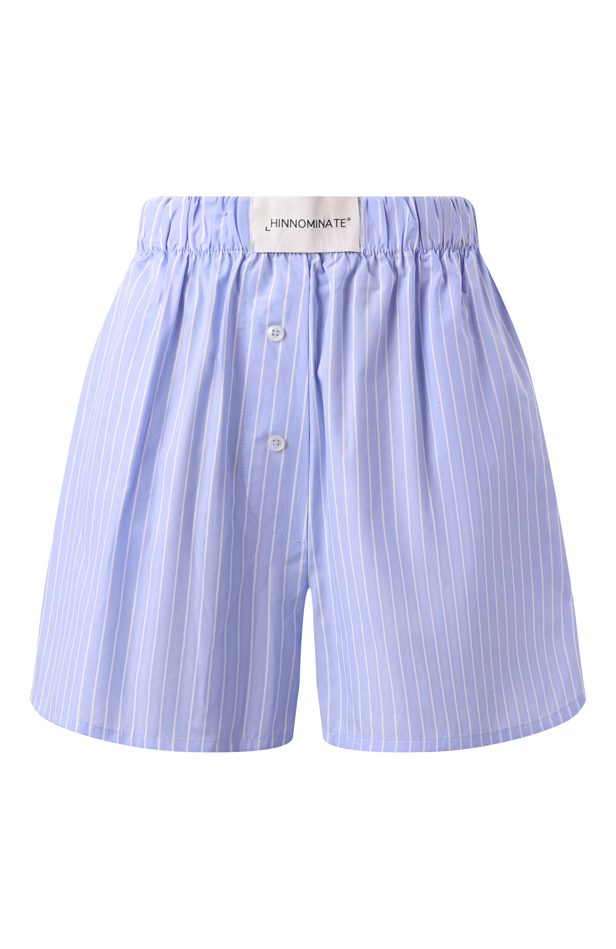 Хлопковые шорты HINNOMINATE голубого цвета по цене 8360 руб., арт. HMABW01713, фото 1 Хлопковые шорты HINNOMINATE, арт. HMABW01713, фото 1