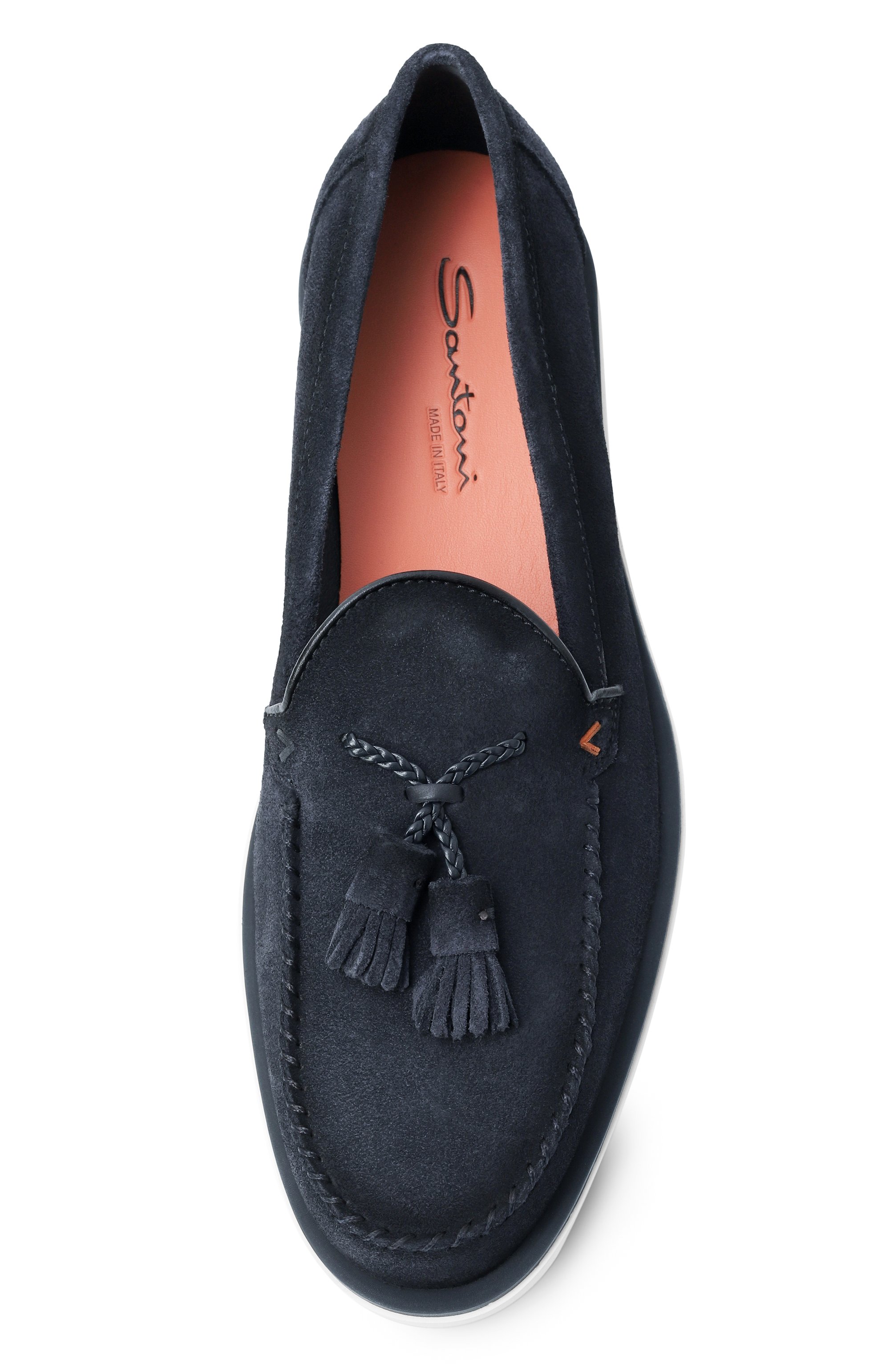 Замшевые лоферы detroit SANTONI, арт. MGDG19037PABSRVR, фото 6