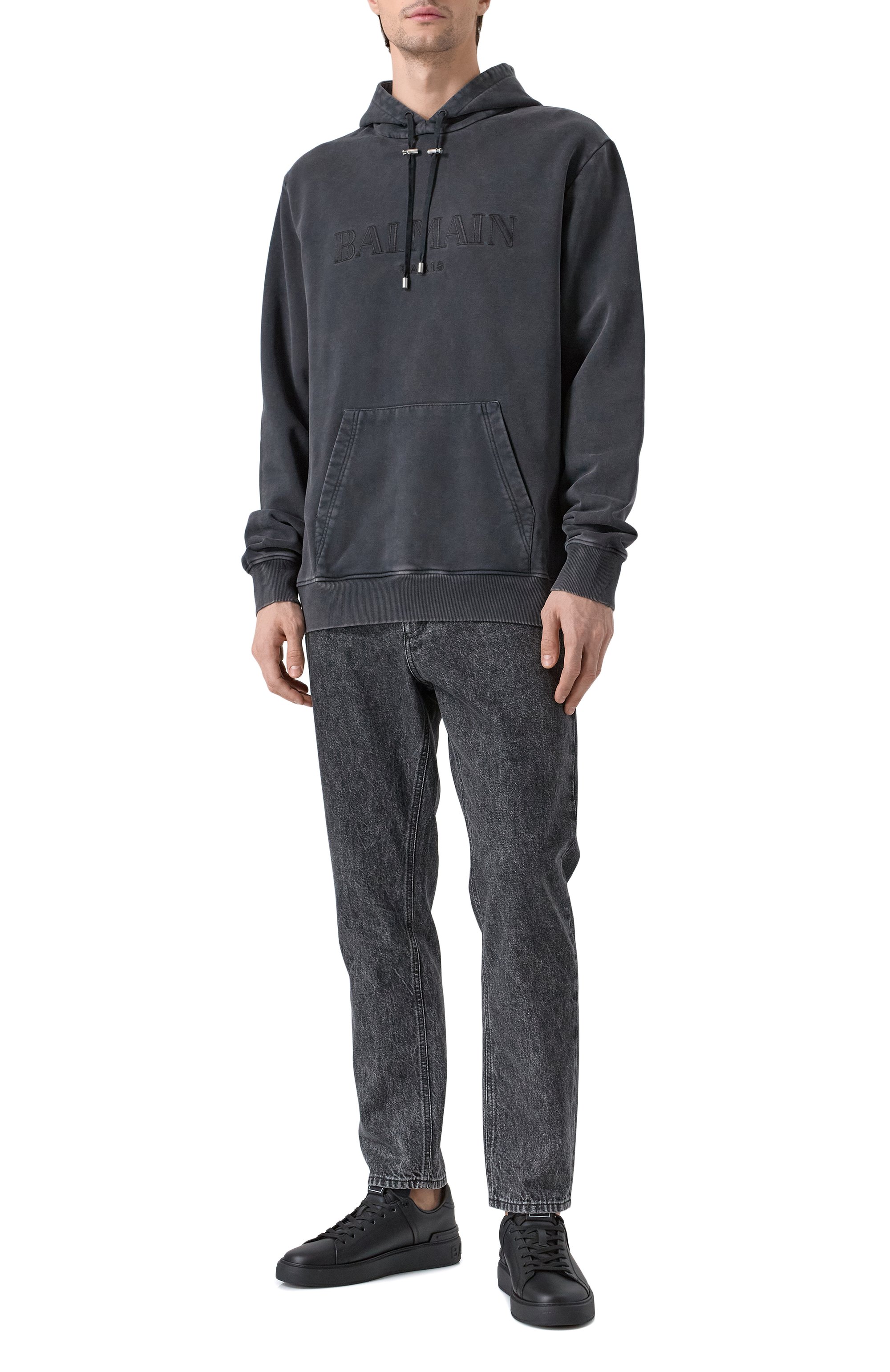 Хлопковое худи BALMAIN, арт. EH1JT047/BC72, фото 2