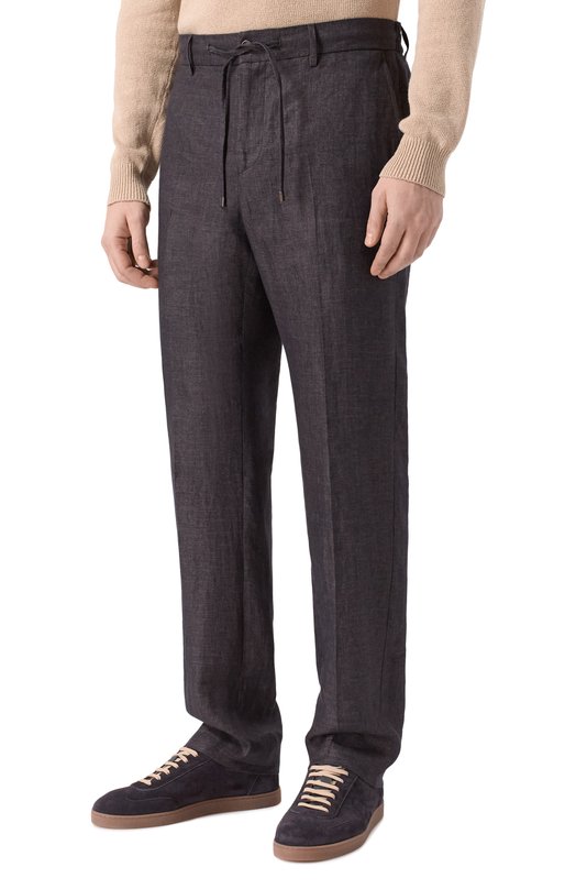 Льняные брюки Berwich SPIAGGIA 20/VT1502 Коричневый  SPIAGGIA 20/VT1502 Фото 3