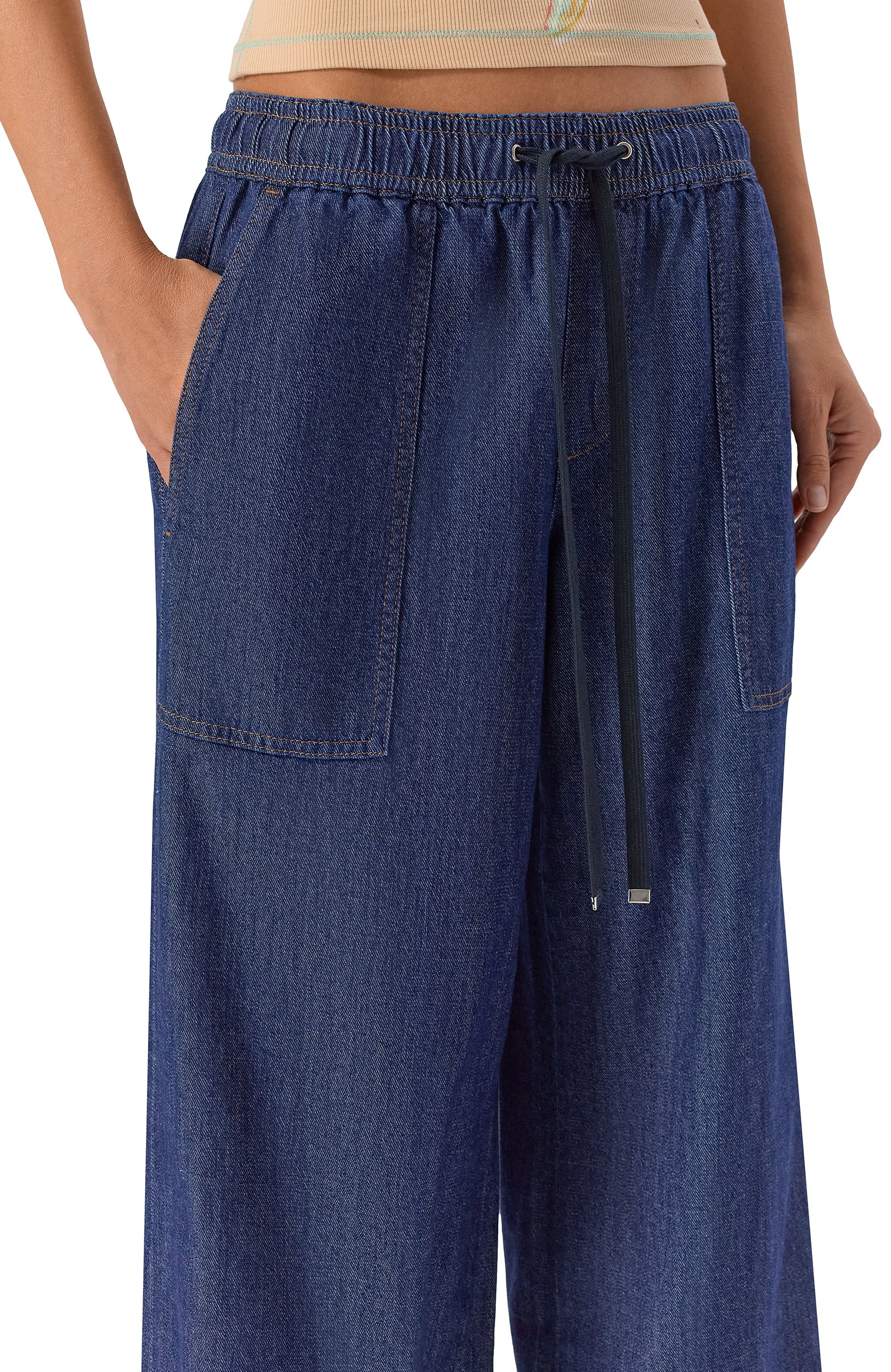 Джинсы utility pull on wide leg 7 FOR ALL MANKIND, арт. 7UCL0R70-1A9, фото 5