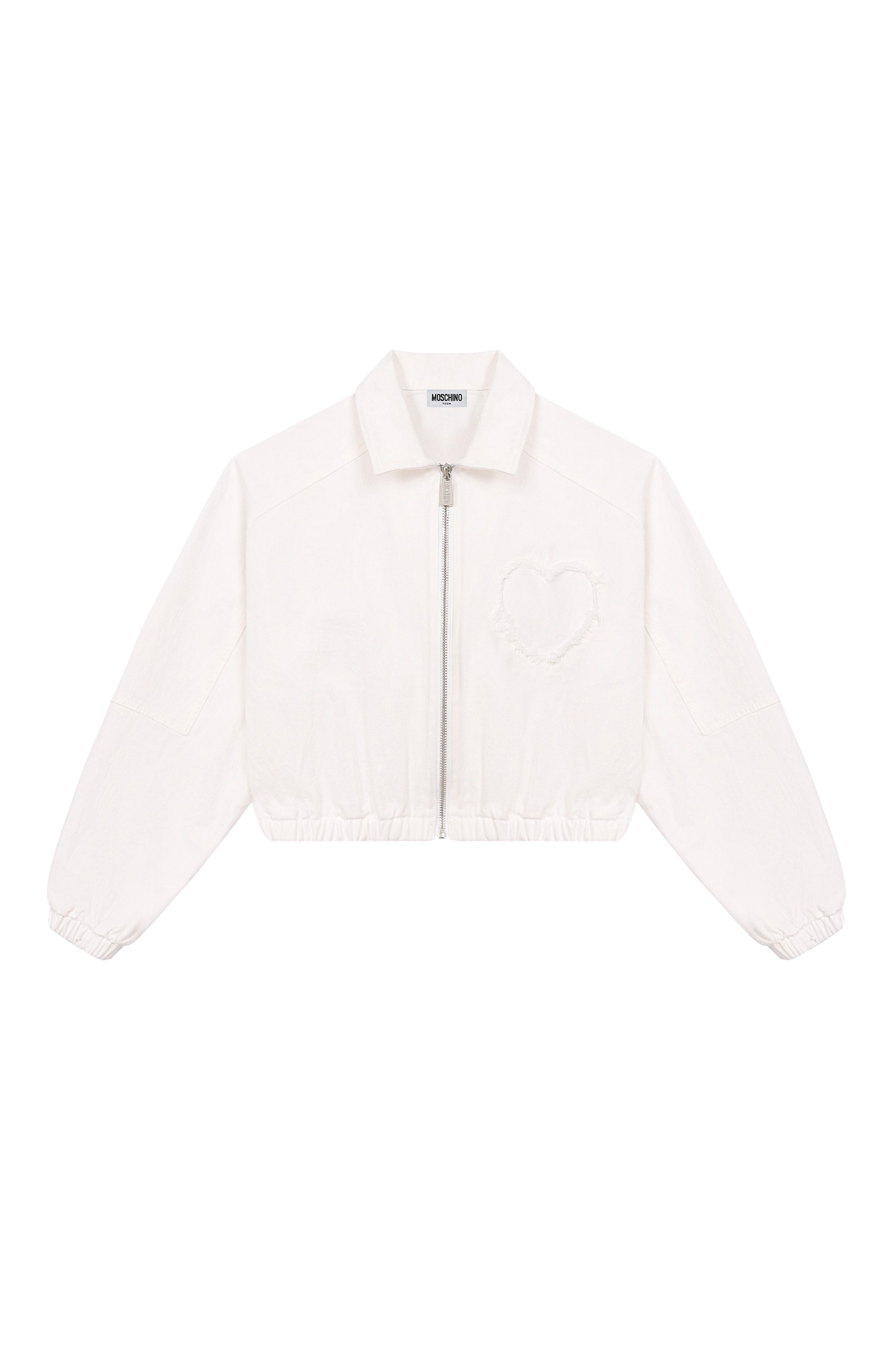 Джинсовая куртка MOSCHINO белого цвета по цене 38050 руб., арт. HDS057/LSC00, фото 1 Джинсовая куртка MOSCHINO, арт. HDS057/LSC00, фото 1