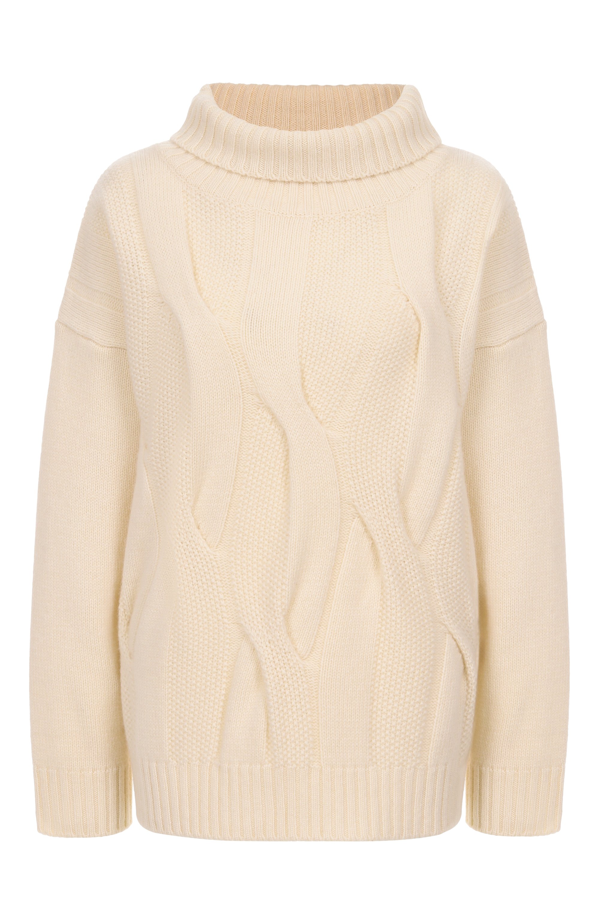 Свитер из шерсти и кашемира PIETRO BRUNELLI кремового цвета по цене 48400 руб., арт. MAG019/WS0013/0002, фото 1 Свитер из шерсти и кашемира PIETRO BRUNELLI, арт. MAG019/WS0013/0002, фото 1