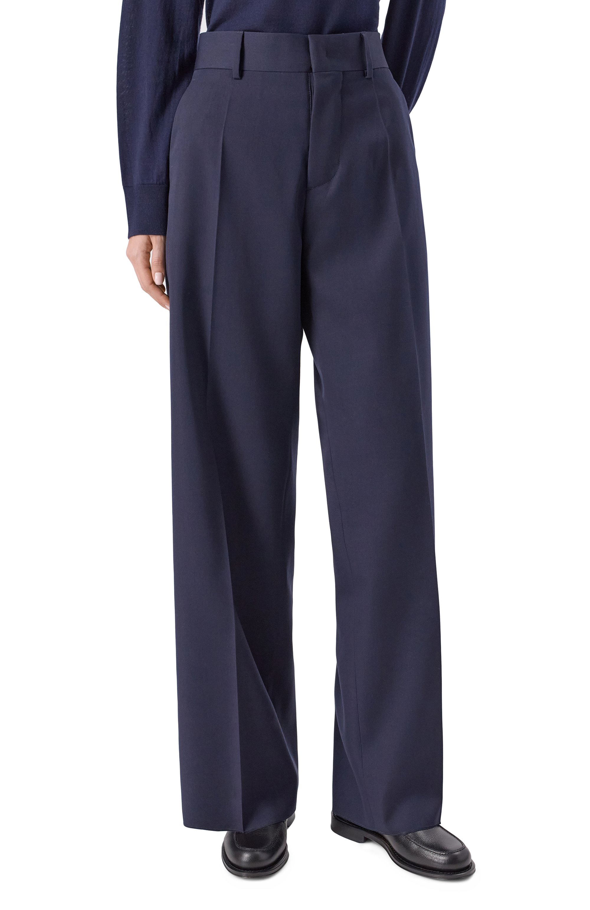 Шерстяные брюки DSQUARED2 синего цвета по цене 63600 руб., арт. S75KB0519/S78136, фото 3 Шерстяные брюки DSQUARED2, арт. S75KB0519/S78136, фото 3