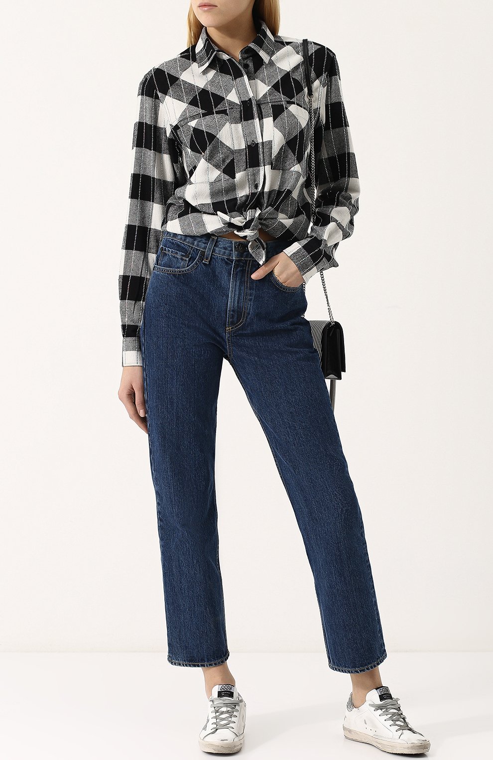 Укороченные джинсы прямого кроя с потертостями RAG AND BONE, арт. W2512K165DKP, фото 2