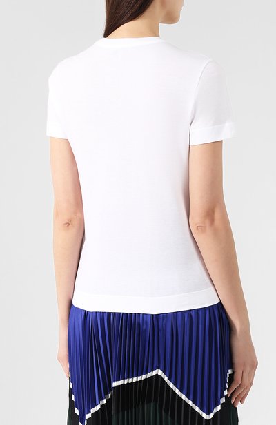 Хлопковая футболка EMILIO PUCCI белого цвета по цене 23600 руб., арт. 9EJP73/9E986, фото 4 Хлопковая футболка EMILIO PUCCI, арт. 9EJP73/9E986, фото 4