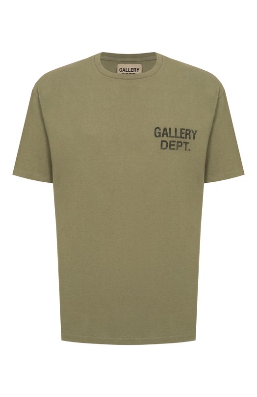 Хлопковая футболка Gallery Dept. ST-10302 Хаки ST-10302