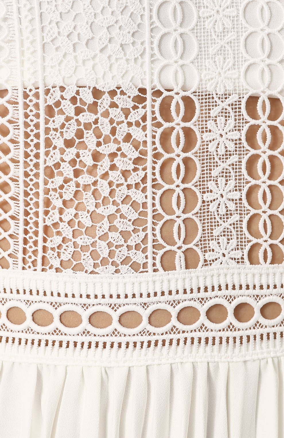 Платье-макси с плиссированной юбкой и кружевным лифом SELF-PORTRAIT, арт. SP16-043L, фото 5