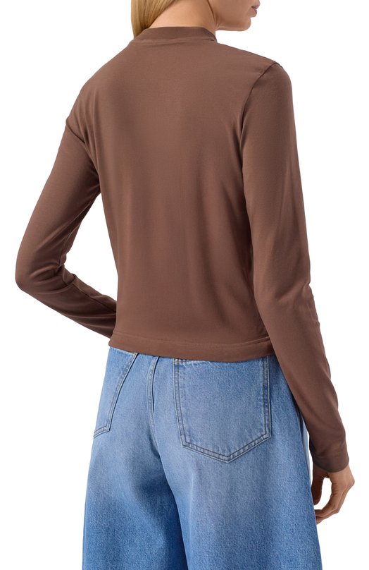 Хлопковый лонгслив Jacquemus 24ETSW00155/AJ00124 Коричневый  24ETSW00155/AJ00124 Фото 4