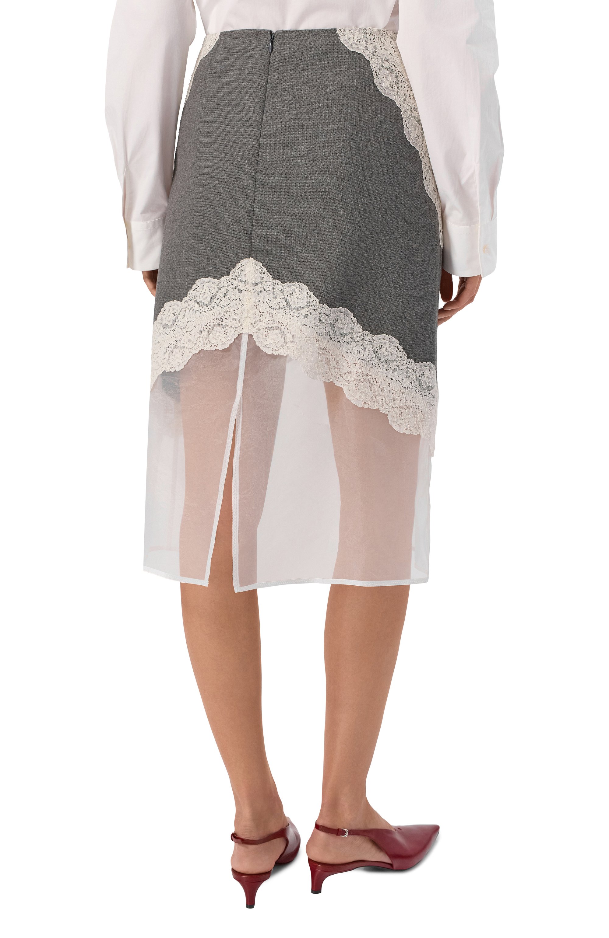 Комбинированная юбка JIL SANDER, арт. J03MA0257/J41557, фото 4