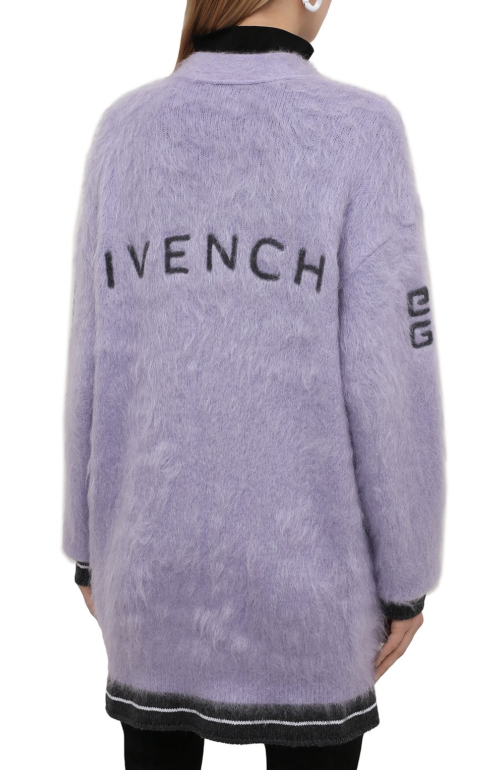 Кардиган GIVENCHY сиреневого цвета по цене 123500 руб., арт. BW90DW4ZAV, фото 4 Кардиган GIVENCHY, арт. BW90DW4ZAV, фото 4