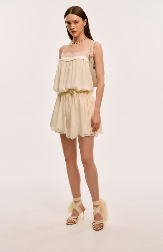 Атласные шорты Ann Demeulemeester B0012473/FA624 Белый  B0012473/FA624 Фото 7