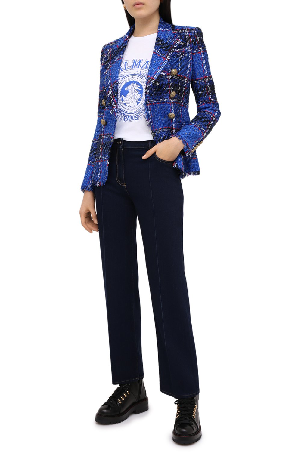 Хлопковая футболка BALMAIN, арт. UF01351/I589, фото 2