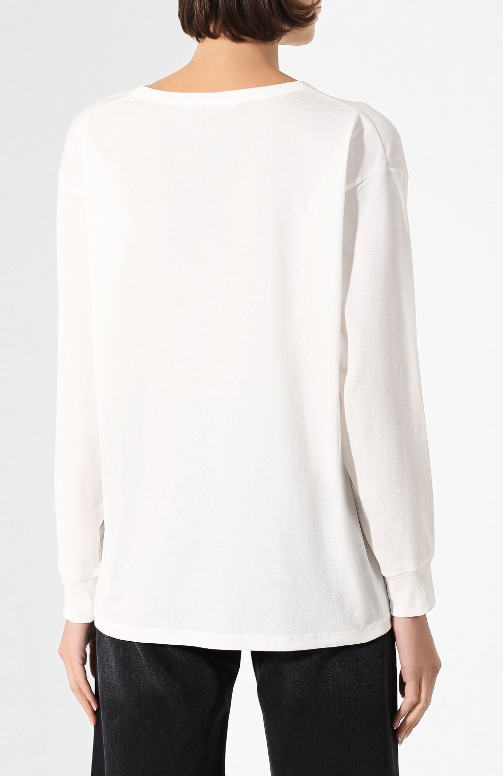 Хлопковый лонгслив ALEXANDERWANG.T белого цвета по цене 20900 руб., арт. 4CC1201078, фото 4 Хлопковый лонгслив ALEXANDERWANG.T, арт. 4CC1201078, фото 4