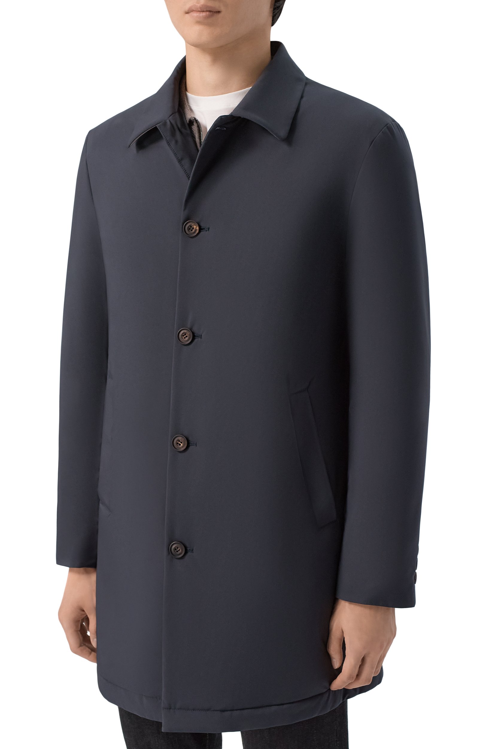 Плащ CORNELIANI темно-синего цвета по цене 189500 руб., арт. 2835E3/2A20126, фото 3 Плащ CORNELIANI, арт. 2835E3/2A20126, фото 3