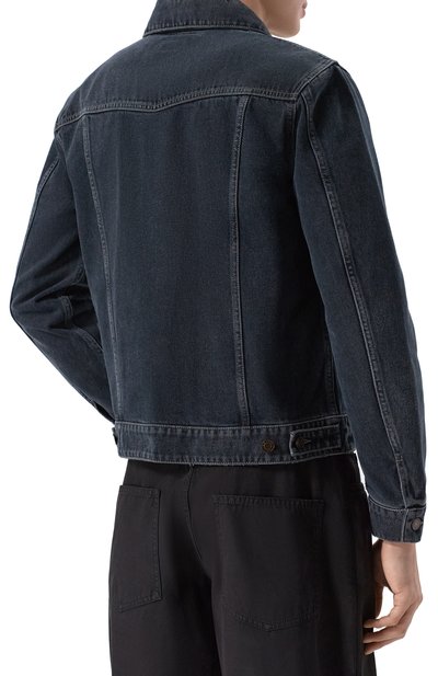 Джинсовая куртка SAINT LAURENT темно-серого цвета по цене 152500 руб., арт. 695177/Y07TE, фото 4 Джинсовая куртка SAINT LAURENT, арт. 695177/Y07TE, фото 4