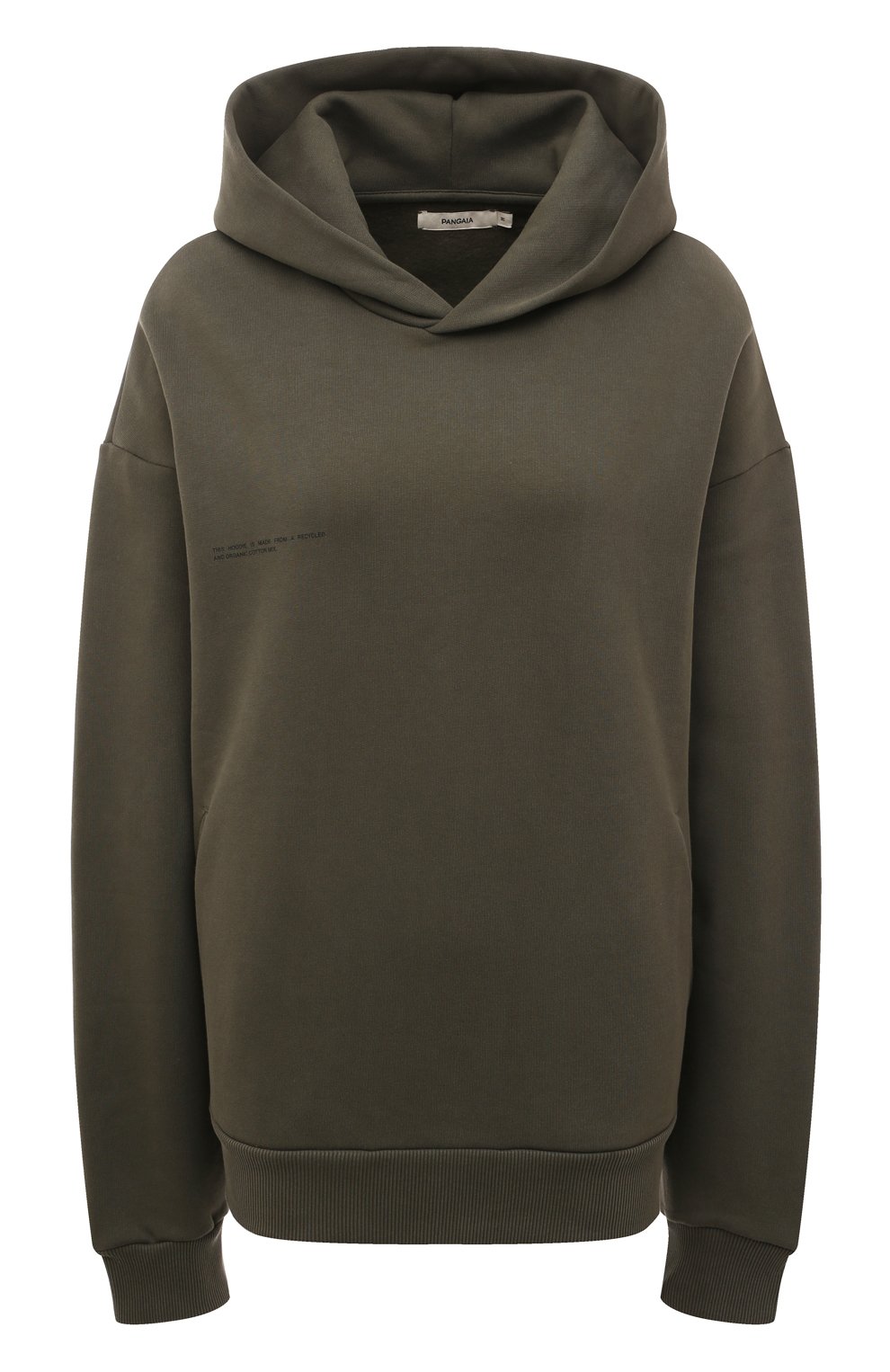 Хлопковое худи PANGAIA темно-зеленого цвета по цене 22950 руб., арт. RECYCLED COTTON HOODIE, фото 1 Хлопковое худи PANGAIA, арт. RECYCLED COTTON HOODIE, фото 1