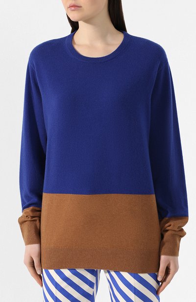 Кашемировый пуловер DRIES VAN NOTEN синего цвета по цене 84100 руб., арт. 191-11220-7711, фото 3 Кашемировый пуловер DRIES VAN NOTEN, арт. 191-11220-7711, фото 3