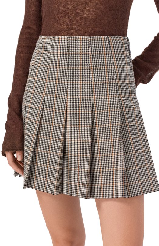 Плиссированная юбка MSGM 3941MDD14P/257619 Бежевый  3941MDD14P/257619 Фото 5