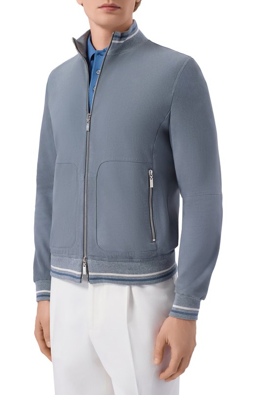 Замшевый бомбер Gimo's 6S20.1.053.52/PA Голубой  6S20.1.053.52/PA Фото 3