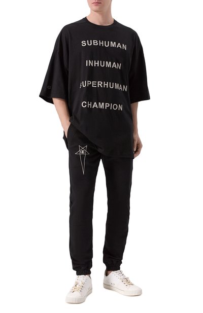 Хлопковая футболка rick owens x champion RICK OWENS, арт. CM01E1675/CHJG, фото 2