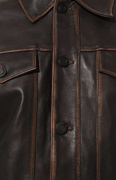 Кожаная куртка-рубашка TRUSSARDI, арт. 52S00918-2P000321, фото 5