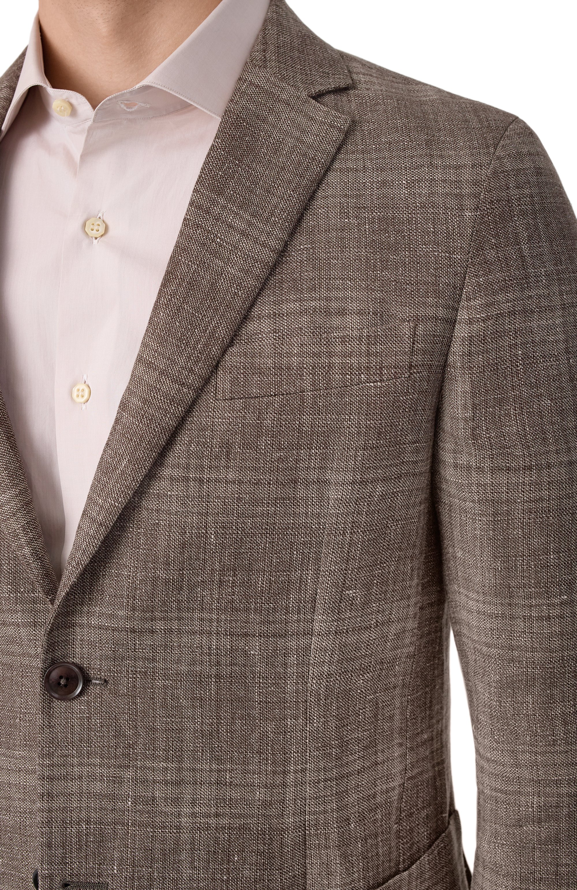 Пиджак изо льна и шерсти ZEGNA, арт. 1DNMG0/950727A9, фото 7