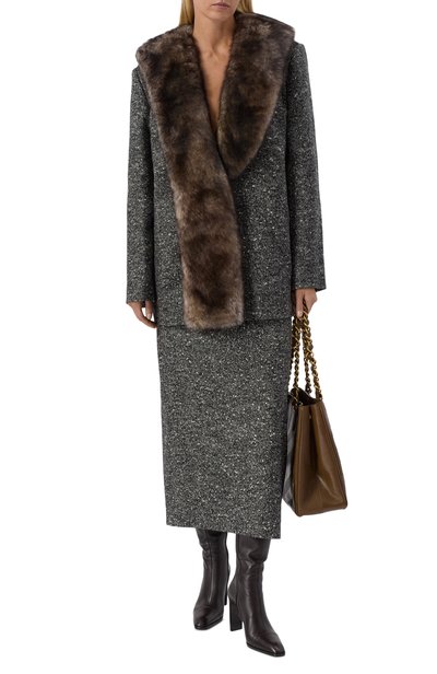 Шерстяной жакет с отделкой из овчины VALENTINO, арт. 9B0CJ4B2/AGT, фото 2