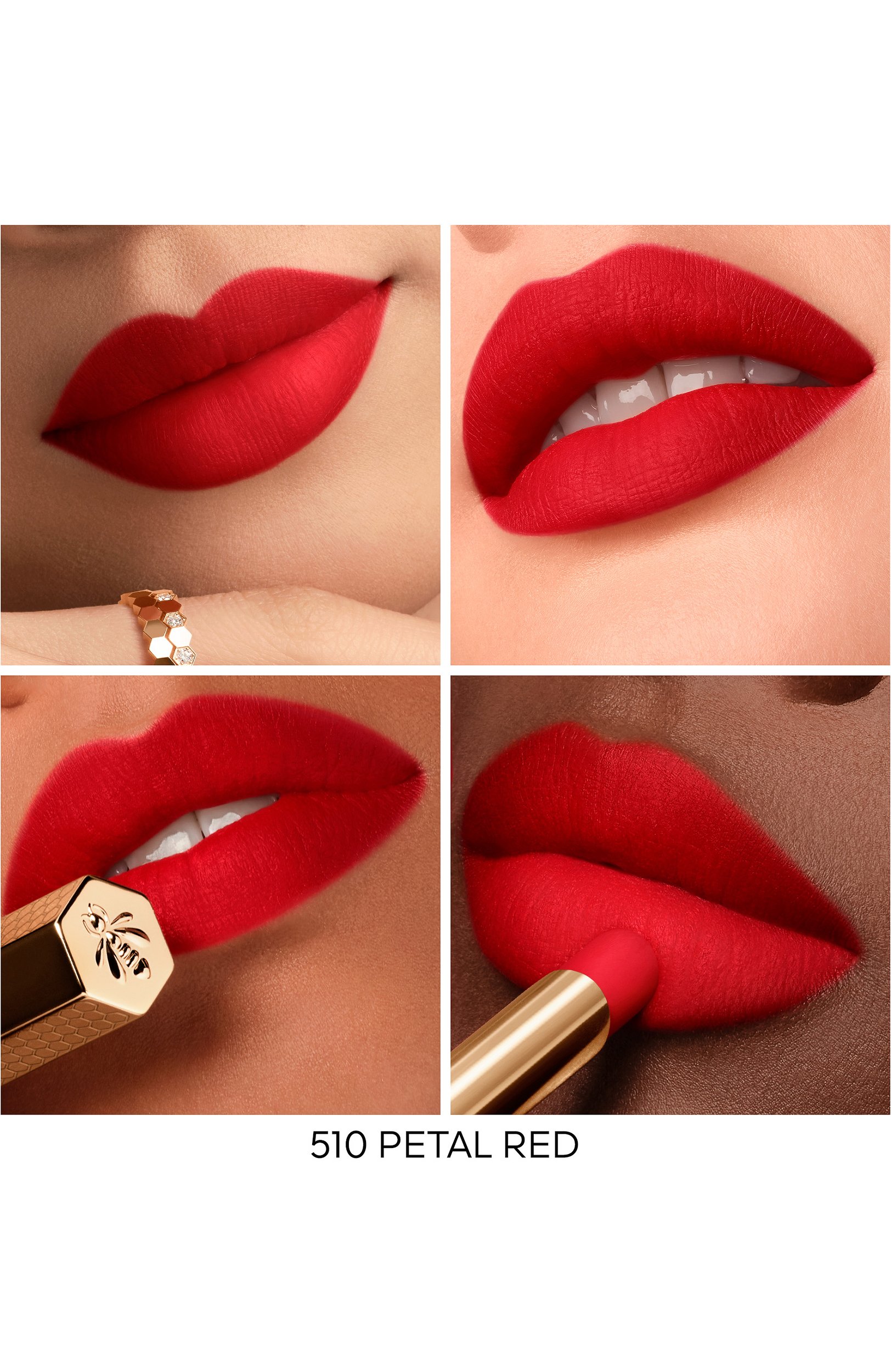 Помада для губ kisskiss honey-infused intense lipstick, оттенок 510 красный лепесток (1,85g) GUERLAIN, арт. G062263, фото 4