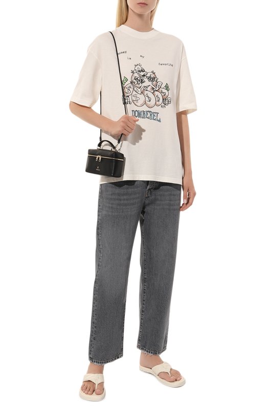 Хлопковая футболка DOMREBEL FAV0RITE/T-SHIRT Кремовый  FAV0RITE/T-SHIRT Фото 2