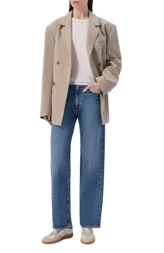 Кожаные кеды Santoni WBPG61261FARCEID Бежевый  WBPG61261FARCEID Фото 3