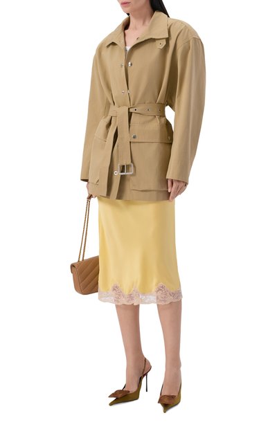 Атласная юбка SAINT LAURENT, арт. 851414/Y7G27, фото 2