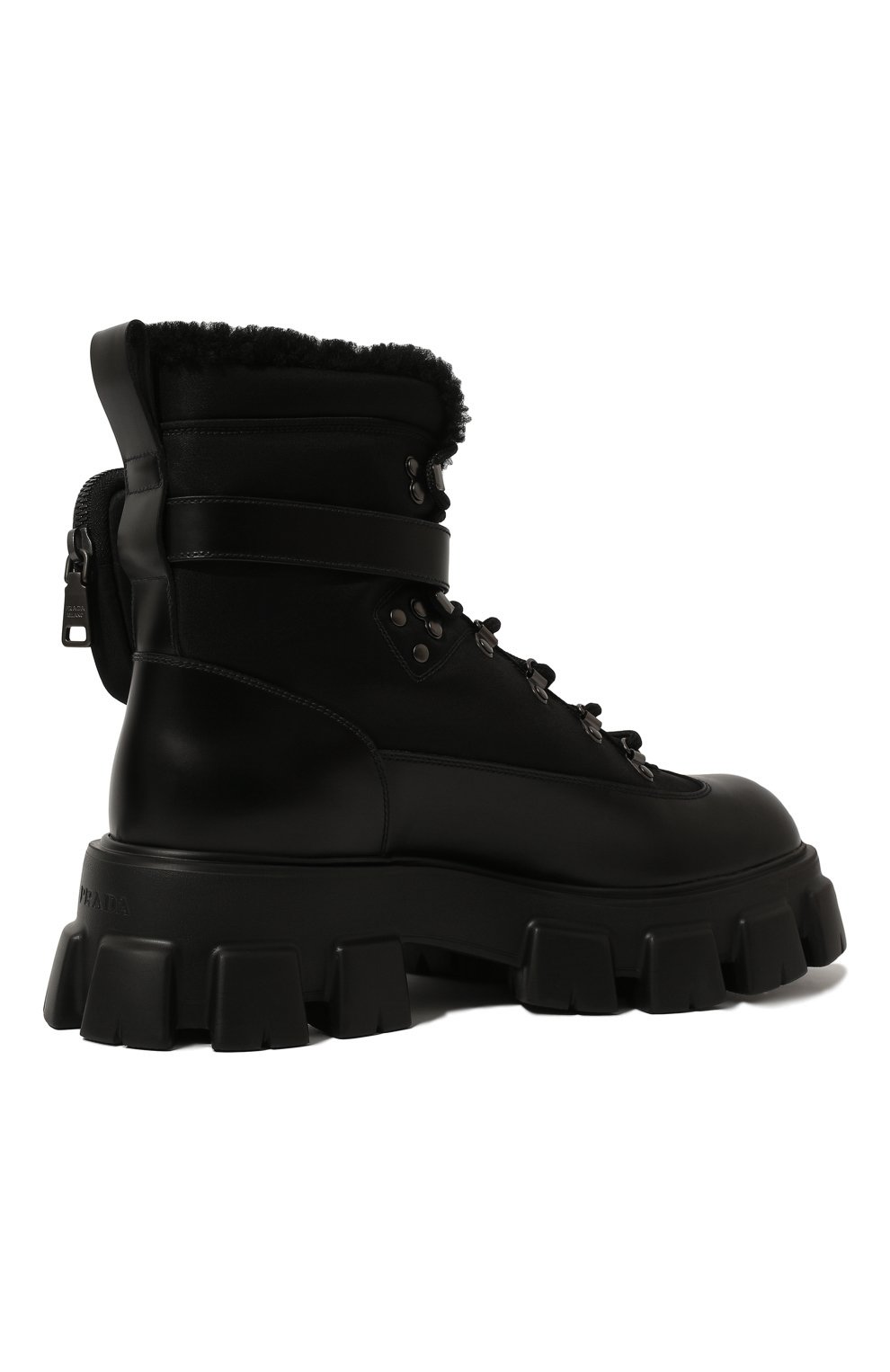 Кожаные ботинки PRADA, арт. 2UE009-3LEK-F0002-A000, фото 5