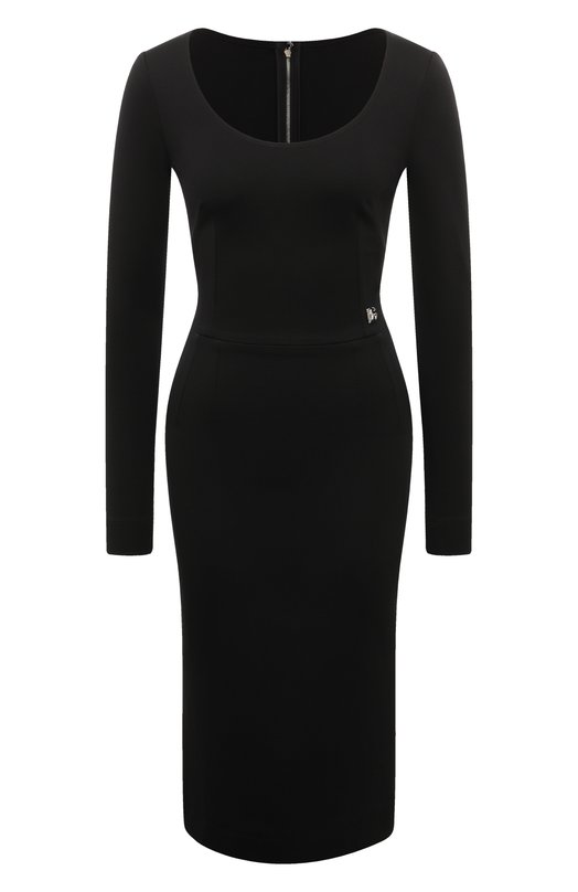 Платье из вискозы Dolce & Gabbana F6ARMT/FUGPN Чёрный F6ARMT/FUGPN