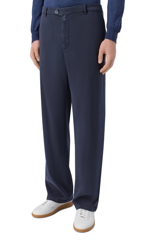 Брюки из лиоцелла Kiton UFPPELK0606H Синий  UFPPELK0606H Фото 3
