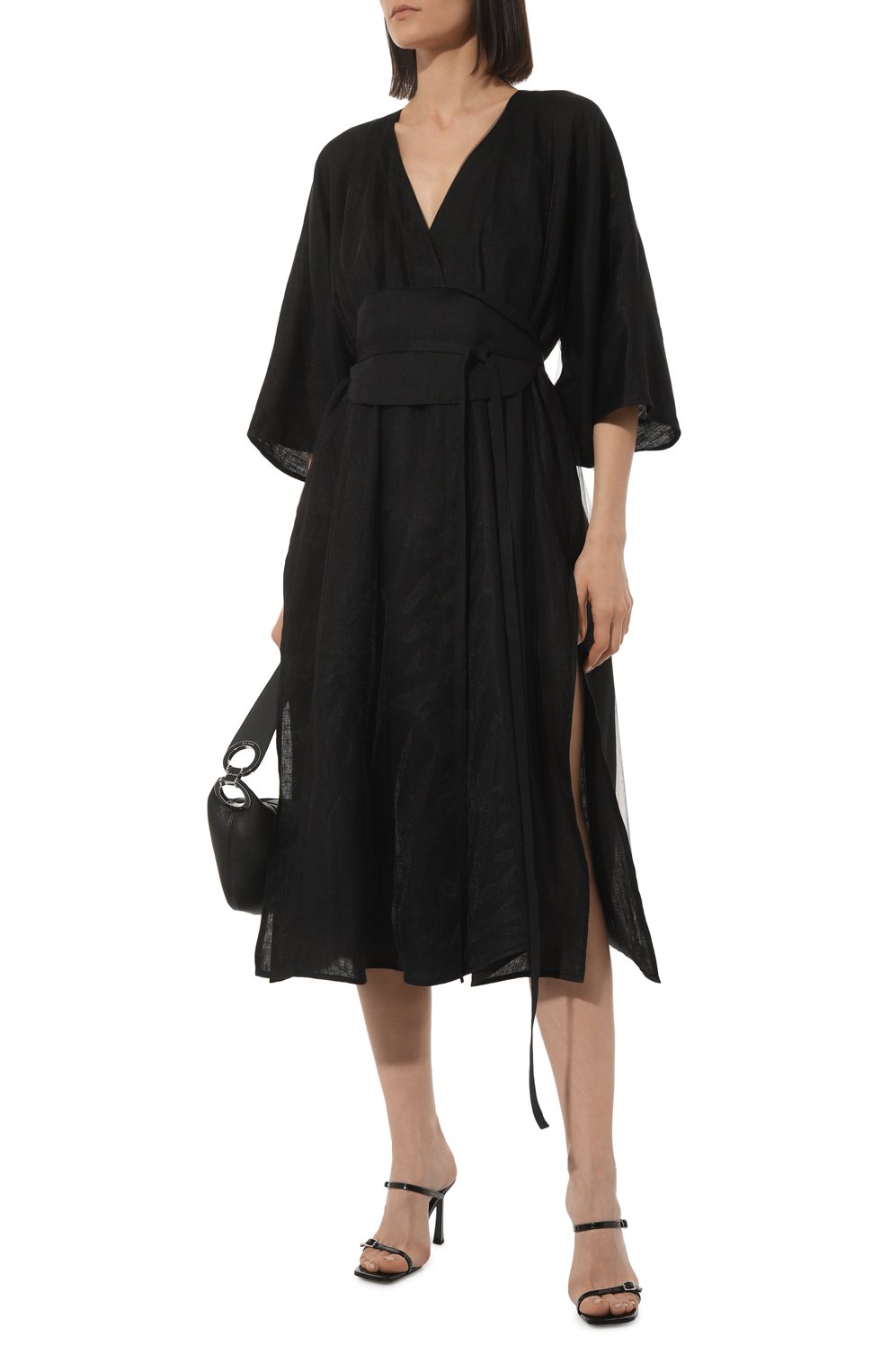 Туника изо льна и хлопка MIDGARD PARIS черного цвета по цене 38000 руб., арт. B4801, фото 2 Туника изо льна и хлопка MIDGARD PARIS, арт. B4801, фото 2