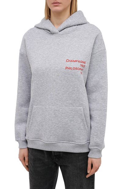 Хлопковое худи SEVEN LAB серого цвета по цене 11550 руб., арт. HW20-CYPN-P07 grey, фото 3 Хлопковое худи SEVEN LAB, арт. HW20-CYPN-P07 grey, фото 3