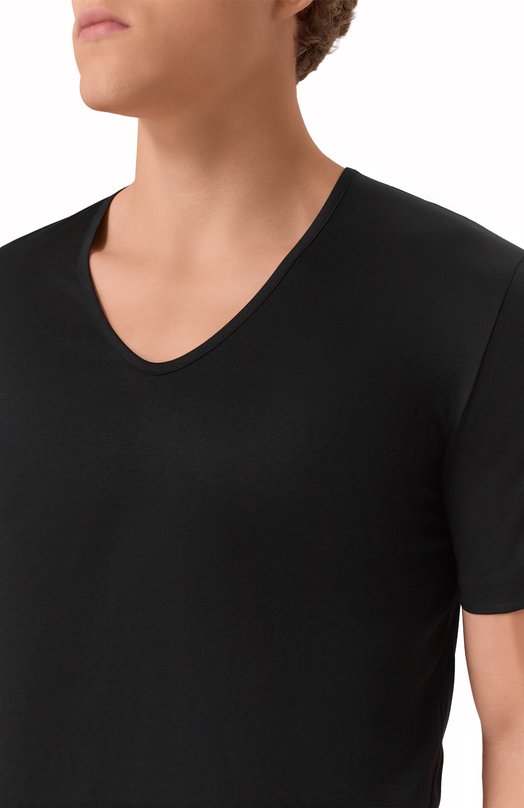 Хлопковая футболка Zimmerli 286-1442 Чёрный  286-1442 Фото 5