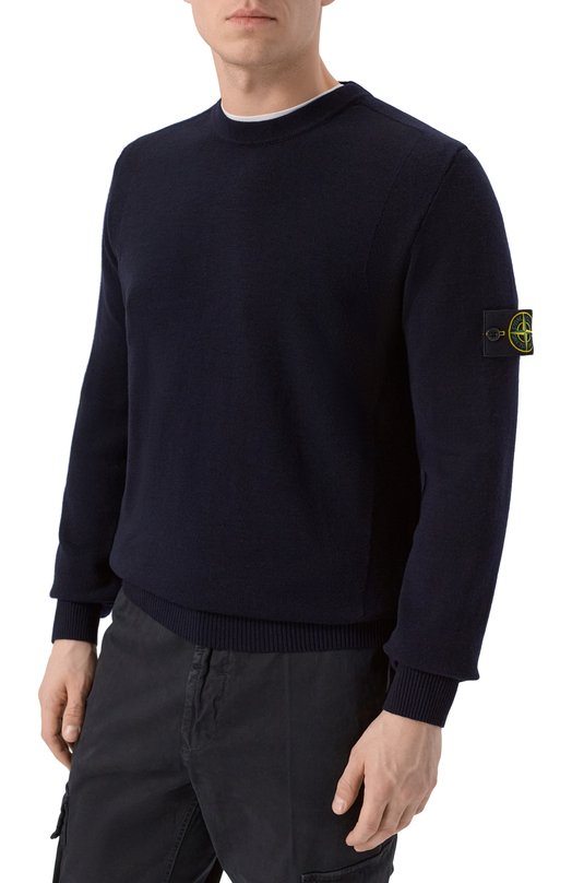 Шерстяной джемпер Stone Island K2S155100001/S00A1 Синий  K2S155100001/S00A1 Фото 3