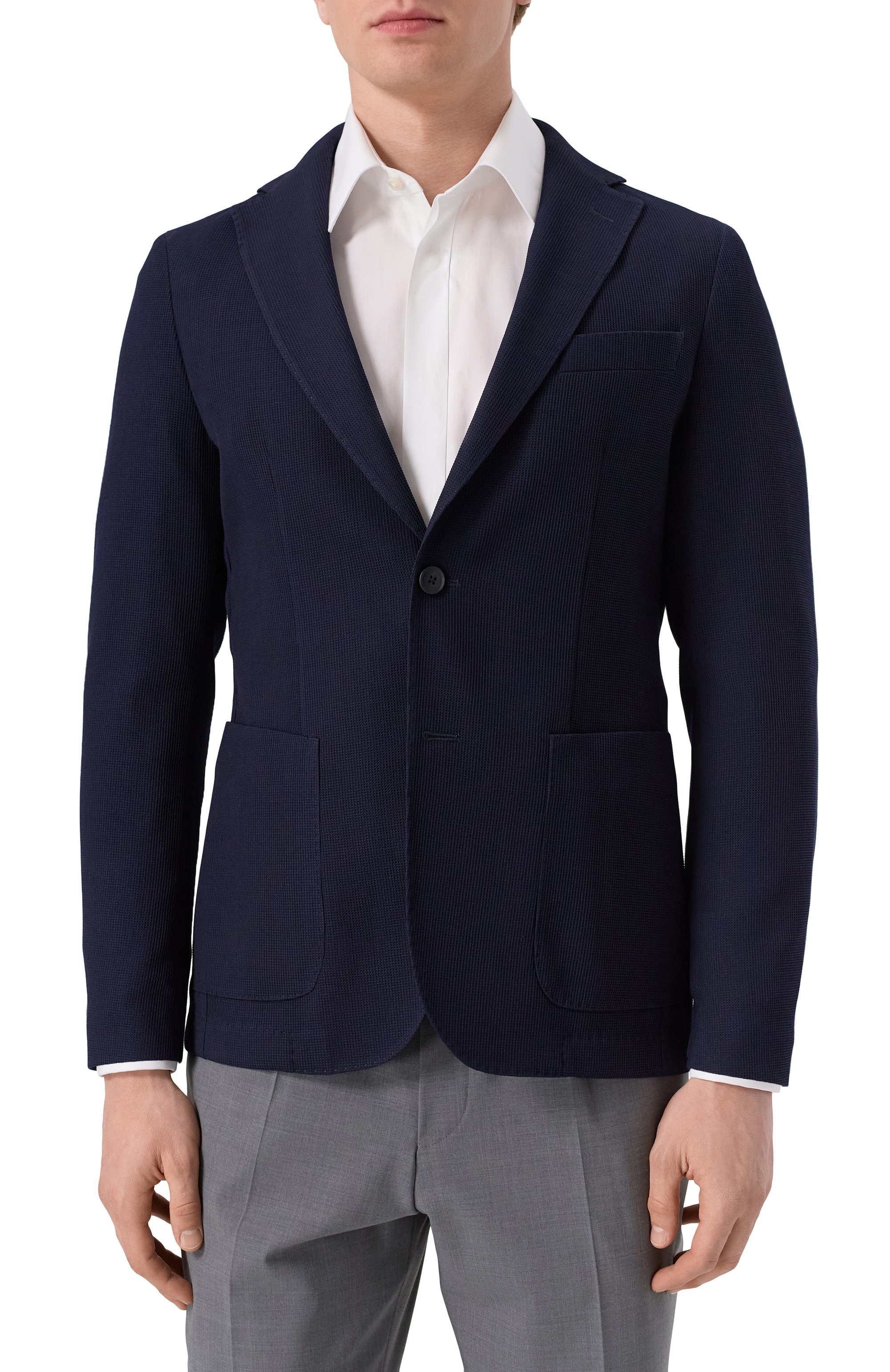 Пиджак из шерсти и хлопка BOSS, арт. 50545828, фото 4