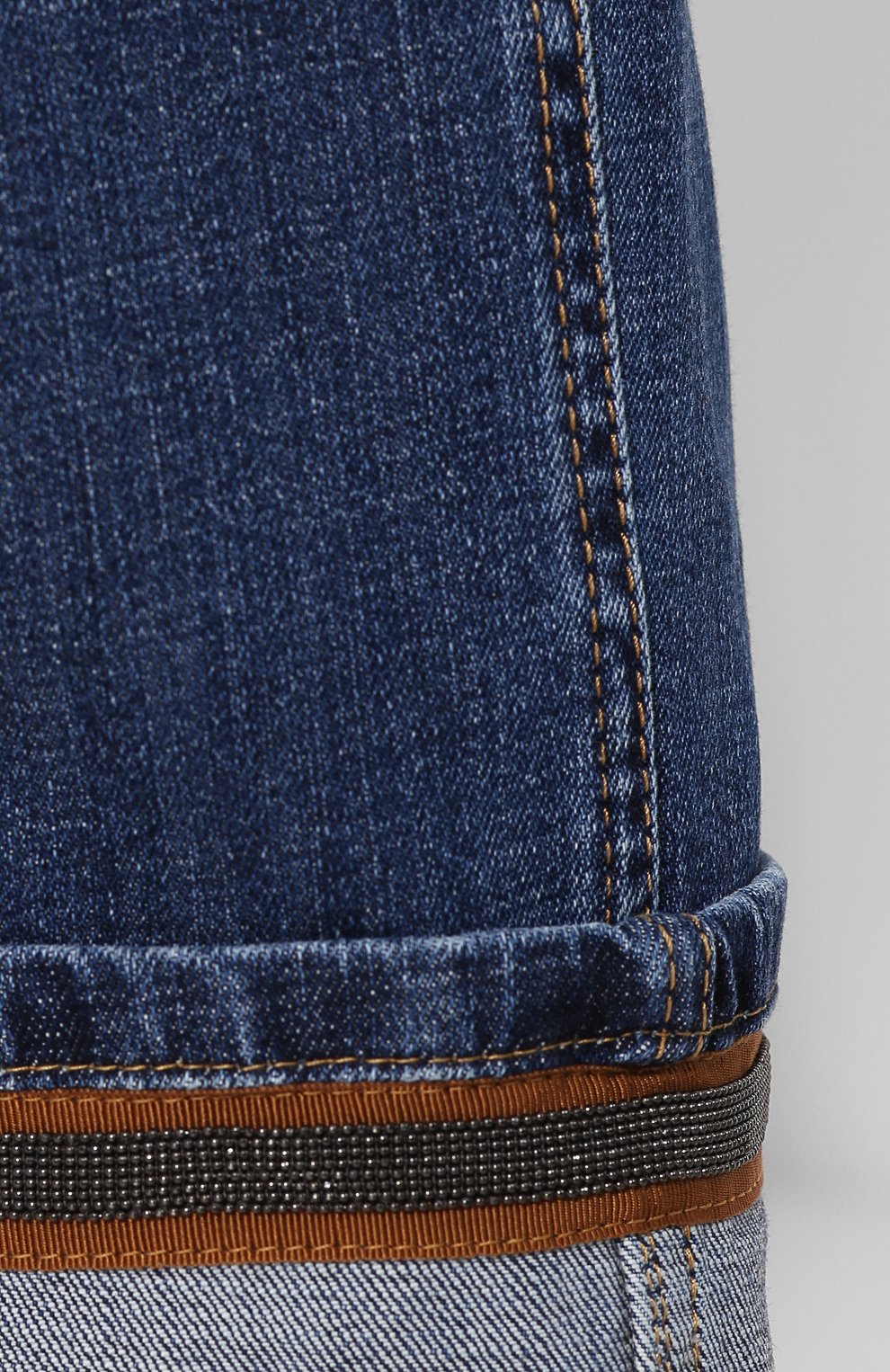 Джинсы с отворотами BRUNELLO CUCINELLI, арт. MP107P5466, фото 5