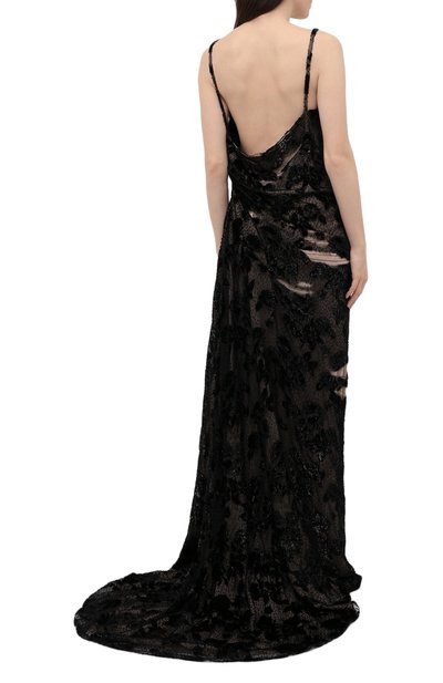 Платье из вискозы и шелка BALENCIAGA, арт. 659081/TJQ13, фото 4