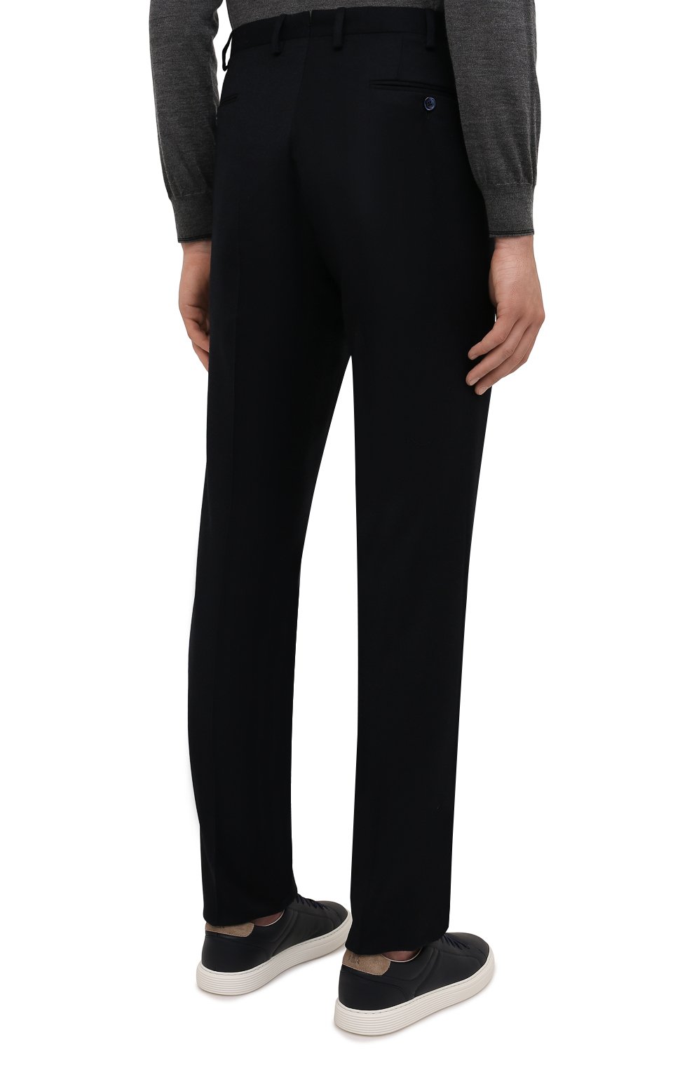 Шерстяные брюки ZILLI темно-синего цвета по цене 119000 руб., арт. M0W-Z1-05406/0001, фото 4 Шерстяные брюки ZILLI, арт. M0W-Z1-05406/0001, фото 4